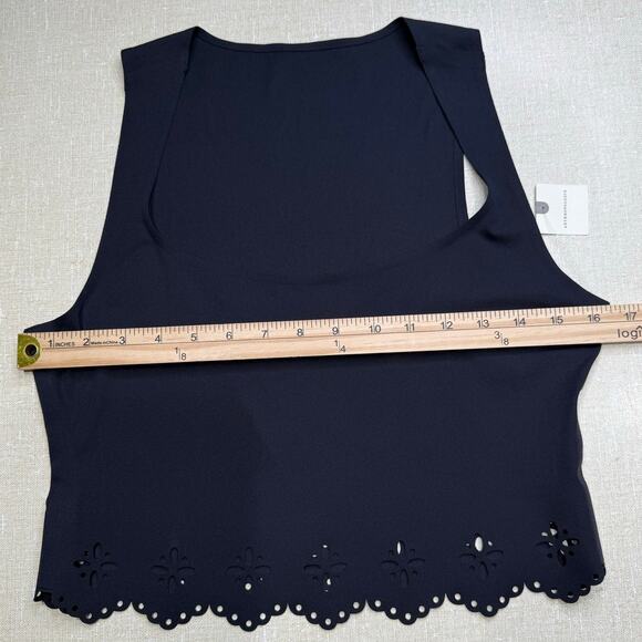 Anthropologie Seamless Laser-Cut Tank Top Black Small - Picture 7 of 9